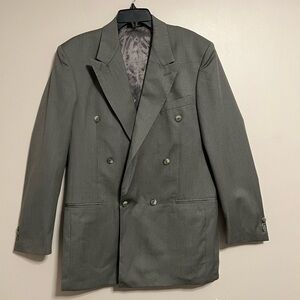 Zylos George Machado‎ Double Breasted Gray Wool Blazer 40L
